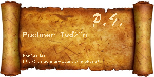 Puchner Iván névjegykártya